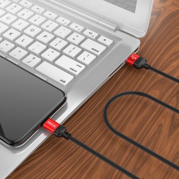 Кабель заряджання та синхронізації Borofone BX28 Dignity USB to Lightning (1m) Червоний - Lightning - зображення 3 