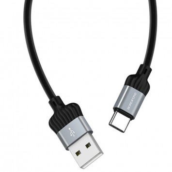 USB зарядний кабель Borofone BX28 Dignity USB to Type-C (1m) Metal gray - Type-C кабелі - зображення 1 