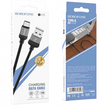USB кабель зарядки Borofone BX28 Dignity USB to Type-C (1m) Metal gray - Type-C кабели - изображение 3
