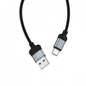 Дата кабель Borofone BX28 Dignity USB to MicroUSB (1m) Metal gray - MicroUSB кабели - изображение 1