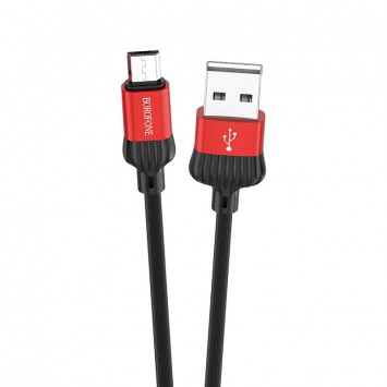 Дата кабель Borofone BX28 Dignity USB to MicroUSB (1m) Красный - MicroUSB кабели - изображение 1