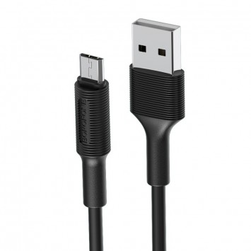 Дата кабель Borofone BX1 EzSync USB to MicroUSB (1m) Чорний - MicroUSB кабелі - зображення 2 