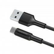 Дата кабель Borofone BX1 EzSync USB to MicroUSB (1m) Черный