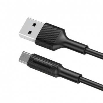 Дата кабель Borofone BX1 EzSync USB to MicroUSB (1m) Чорний - MicroUSB кабелі - зображення 3 