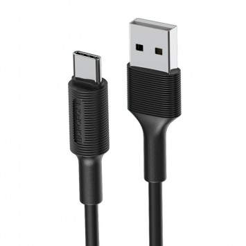 USB кабель для телефону Borofone BX1 EzSync USB to Type-C (1m) Чорний - Type-C кабелі - зображення 1 