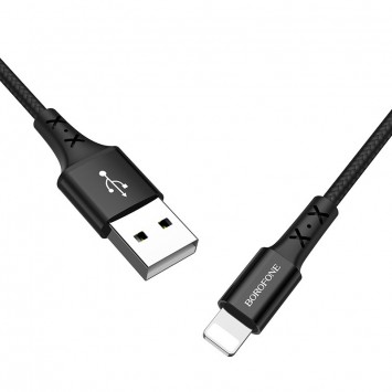 Кабель зарядки и синхронизации Borofone BX20 Enjoy USB to Lightning (1m) Черный - Lightning - изображение 1