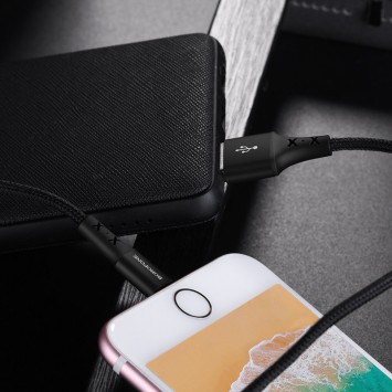 Кабель зарядки и синхронизации Borofone BX20 Enjoy USB to Lightning (1m) Черный - Lightning - изображение 3