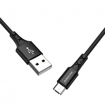 Дата кабель Borofone BX20 Enjoy USB to MicroUSB (1m) Чорний - MicroUSB кабелі - зображення 1 
