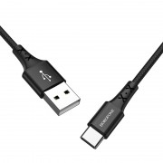 USB зарядний кабель Borofone BX20 Enjoy USB to Type-C (1m) Чорний