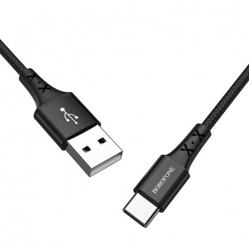 USB зарядний кабель Borofone BX20 Enjoy USB to Type-C (1m) Чорний - Type-C кабелі - зображення 1 