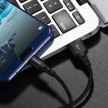 USB зарядний кабель Borofone BX20 Enjoy USB to Type-C (1m) Чорний - Type-C кабелі - зображення 3 