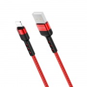 Кабель заряджання та синхронізації Borofone BX34 Advantage USB to Lightning (1m) Червоний
