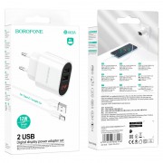 Зарядний пристрій для телефона - Borofone BA63A Richy + Type-C Білий