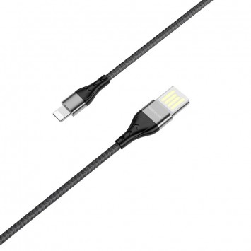 Кабель заряджання та синхронізації Borofone BU11 Tasteful USB to Lightning (1.2m) Чорний - Lightning - зображення 2 