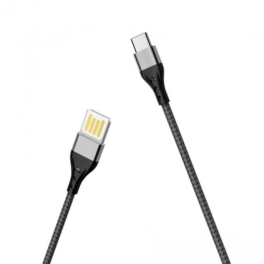 USB кабель для телефону Borofone BU11 Tasteful USB to Type-C (1.2m) Чорний - зображення 2 