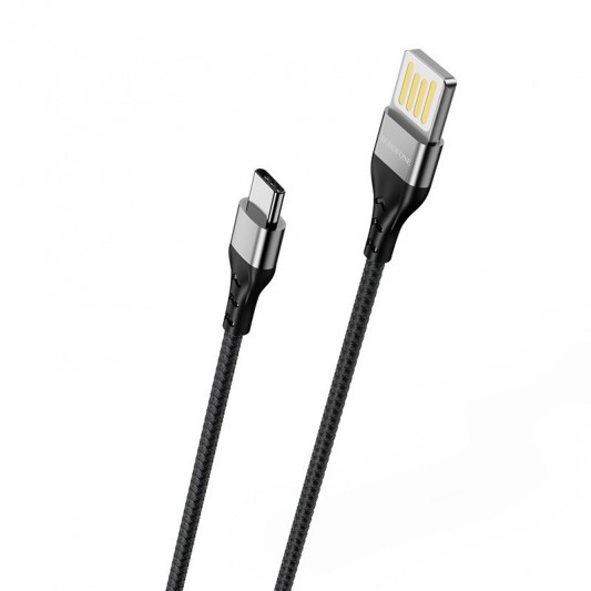 USB кабель для телефону Borofone BU11 Tasteful USB to Type-C (1.2m) Чорний - зображення 3 