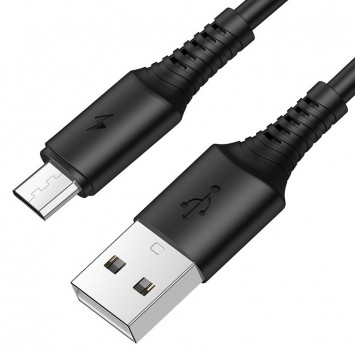 Дата кабель Borofone BX47 Coolway USB to MicroUSB (1m) Чорний - MicroUSB кабелі - зображення 1 