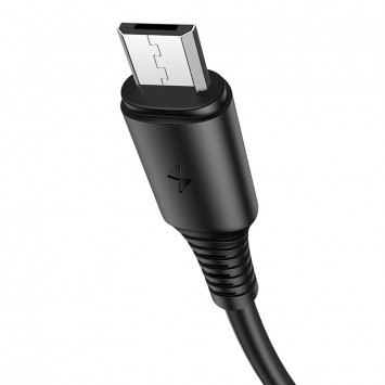 Дата кабель Borofone BX47 Coolway USB to MicroUSB (1m) Чорний - MicroUSB кабелі - зображення 2 