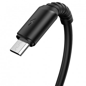 Дата кабель Borofone BX47 Coolway USB to MicroUSB (1m) Чорний - MicroUSB кабелі - зображення 3 