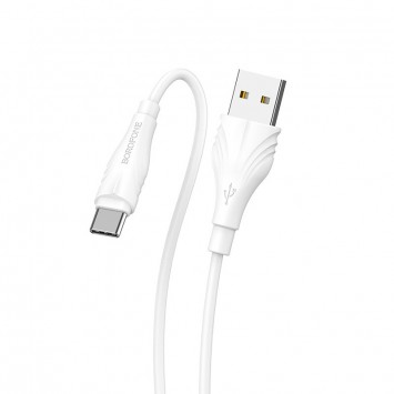 USB кабель зарядки Borofone BX18 Optimal USB to Type-C (1m) Белый - Type-C кабели - изображение 3