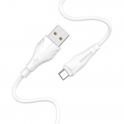 Дата кабель Borofone BX18 Optimal USB to MicroUSB (3m) Белый