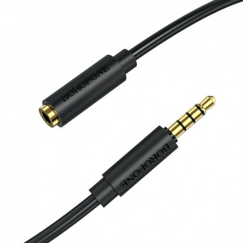 Аудіо кабель Borofone BL12 3.5 audio extension cable Male to Female (2m) Чорний - Кабелі / Перехідники - зображення 2 