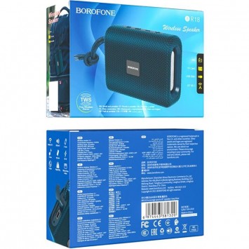 Bluetooth Колонка Borofone BR18 Темно-синій - Колонки / Акустика - зображення 5 