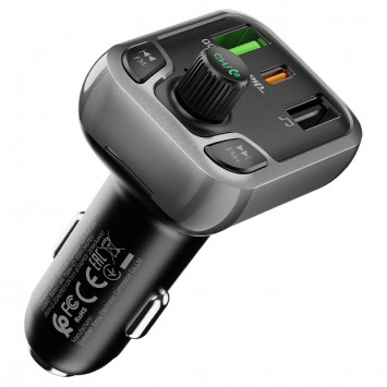 Автомобильная зарядка для телефона FM модулятор Borofone BC38 Flash Energy PD20W+QC3.0 Черный - Автомобильные зарядные устройства - изображение 6