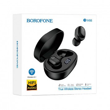 Bluetooth наушники BOROFONE BW06 Черный - TWS Наушники - изображение 3