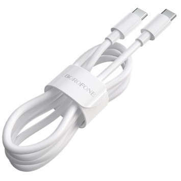 USB кабель зарядки Borofone BX44 High-energy Type-C to Type-C 100W (1m) Белый - Type-C кабели - изображение 3