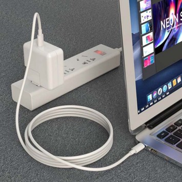 USB кабель зарядки Borofone BX44 High-energy Type-C to Type-C 100W (1m) Білий - Type-C кабелі - зображення 7 
