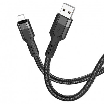 Кабель заряджання та синхронізації Hoco U110 charging data sync USB to Lightning (1.2 m) Чорний - Lightning - зображення 2 