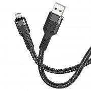 Дата кабель Hoco U110 charging data sync USB to MicroUSB (1.2 m) Черный
