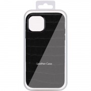 Кожаный чехол Croco Leather для Apple iPhone 14 Plus (6.7"), Black