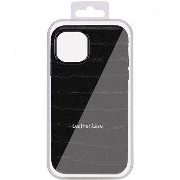 Шкіряний чохол Croco Leather для Apple iPhone 14 Plus (6.7"), Black - Чохли для iPhone 14 Plus - зображення 1 