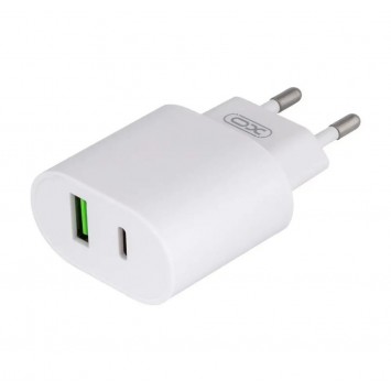 Блок питания XO-L81A с кабелем Type-C - Lightning (Iphone) Quick Charge 3.0 USB 18W + Type C (PD 20W) Белый - Сетевые зарядные устройства (220 В) - изображение 5