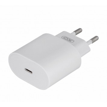 Білий блок живлення XO-L81B з кабелем Type-C - Lightning для Iphone, з функцією швидкої зарядки Quick Charge 3.0, потужністью 20W (PD 20W)