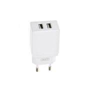 Блок живлення XO-L75 з кабелем lightning для Iphone / 5 вольт 2.4 Ампера / 2 USB / Білий