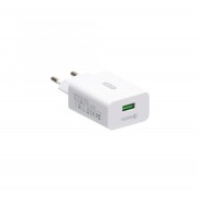 Блок живлення XO-L36 з кабелем Micro - USB / Швидка зарядка Quick Charge 3.0 / Білий