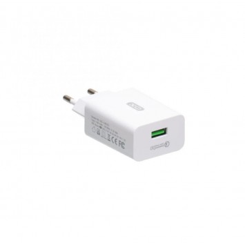 Белый блок питания XO-L36 с кабелем Micro-USB и функцией быстрой зарядки Quick Charge 3.0
