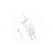 Блок живлення hoco. C93A / 3 USB + дисплей + кабель Type-C-USB / до 3.4 Ампер / Білий