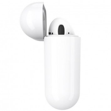 Білі Bluetooth навушники Hoco EW02 Plus TWS на білому фоні