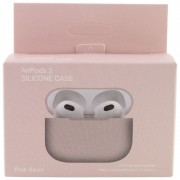 Силіконовий футляр для навушників AirPods 3, Рожевий / Pink Sand
