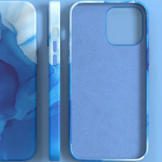 Шкіряний чохол Figura Series Case with MagSafe для Apple iPhone 11 (6.1"), Blue - зображення 1 