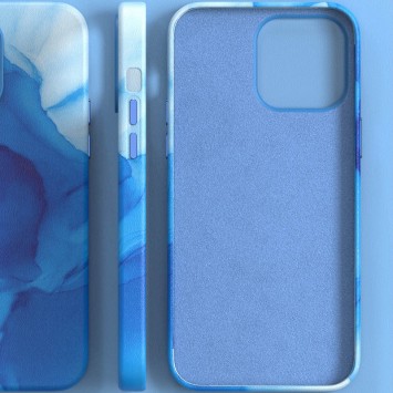 Кожаный чехол Figura Series Case with MagSafe для Apple iPhone 13 (6.1"), Blue - Чехлы для iPhone 13 - изображение 1