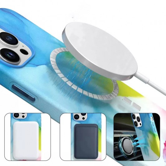 Шкіряний чохол Figura Series Case with MagSafe для Apple iPhone 13 (6.1"), Multicolor - зображення 2 
