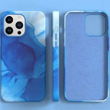 Кожаный чехол Figura Series Case with MagSafe для Apple iPhone 13 Pro (6.1"), Blue - Чехлы для iPhone 13 Pro - изображение 2