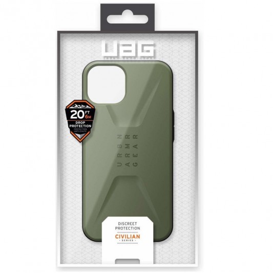 Противоударный чехол TPU UAG CIVILIAN series для Apple iPhone 14 (6.1"), Зеленый - изображение 3