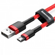 Дата кабель Baseus Cafule MicroUSB Cable 2.4A (1m) (CAMKLF-B), Красный