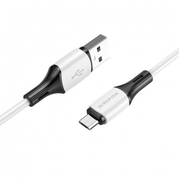 Дата кабель Borofone BX79 USB to MicroUSB (1m), Белый - MicroUSB кабели - изображение 1